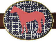 Signature Blue Horse Belt Buckles by Julie Browning Bova (signature-blue-horse)