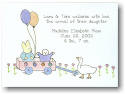 Blue Mug Designs Birth Announcement - Lil' Red Wagon (BA-05)