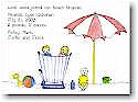 Blue Mug Designs Birth Announcement - Three on the Beach (BA-405)