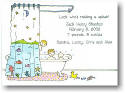 Blue Mug Designs Birth Announcement - Three in the Tub (BA-610)