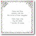 Blue Mug Designs Birth Announcement - Spring Floral (BA-612)