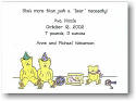 Blue Mug Designs Birth Announcement - Baby Bear Pink (BA-709)