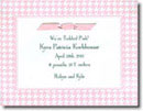 Boatman Geller Birth Announcements or Invitations - Pink Houndstooth (#16206)