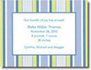 Boatman Geller Birth Announcements or Invitations - Blue Multistripe (#16216)