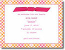 Boatman Geller Birth Announcements or Invitations - Pink & Orange Check (#16273)