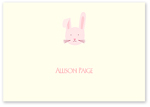 Checkerboard Folded Note - Baby Pink Bunny (AVA-BBP-Y)