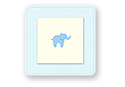 Checkerboard Rockabye Album - Baby Blues - Elephant (AVA-BFW-J)