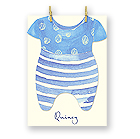 Checkerboard Rockabye Album - Cute Clothesline In Blue (AVA-FDC-R)