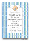 Dinky Designs - Birth Announcements (Baby Boy Pacifier)