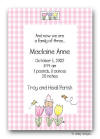 Dinky Designs - Birth Announcements (Gingham Tulips)