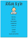 Dinky Designs Birth Announcements - Baby Steps - Boy (IA-563B)