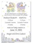 Dinky Designs Birth Announcements - Carriage twins (IAL-134C)