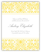 Mayberry Design - Birth Announcements (Paisley Custard) (1024-2a)