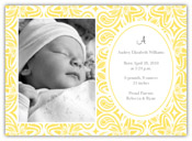 Mayberry Design - Birth Announcements (Paisley Custard - Photo) (1024-5la)