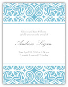 Mayberry Design - Birth Announcements (Paisley Light Blue) (1025-2a)