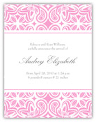 Mayberry Design - Birth Announcements (Paisley Light Pink) (1026-2a)