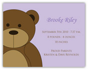 Mayberry Design - Birth Announcements (Teddy Lavender) (1030-2a)