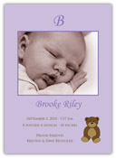 Mayberry Design - Birth Announcements (Teddy Lavender - Photo) (1030-5la)