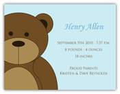 Mayberry Design - Birth Announcements (Teddy Light Blue) (1031-2a)