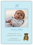 Mayberry Design - Birth Announcements (Teddy Light Blue - Photo) (1031-5la)