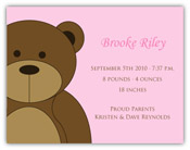 Mayberry Design - Birth Announcements (Teddy Light Pink) (1032-2a)