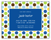 Mayberry Design - Birth Announcements (Polka Dots Blue) (1033-2a)