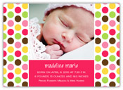 Mayberry Design - Birth Announcements (Polka Dots Pink - Photo) (1034-5la)
