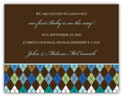 Mayberry Design - Birth Announcements (Argyle Blue) (1064-2a)