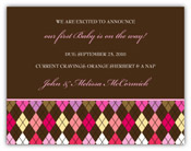 Mayberry Design - Birth Announcements (Argyle Pink) (1065-2a)