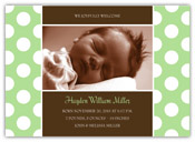 Mayberry Design - Birth Announcements (Dollops Sage - Photo) (1072-5la)