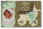 Scrapbook Photo Birth Announcements - Baby Carriage - Boy