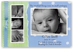 Scrapbook Photo Birth Announcements - Baby Powder Blue Collage