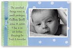Scrapbook Photo Birth Announcements - Baby Powder Blue