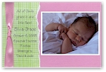 Scrapbook Photo Birth Announcements - Baby Powder Pink