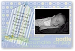 Scrapbook Photo Birth Announcements - Bundle of Joy Boy