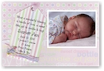 Scrapbook Photo Birth Announcements - Bundle of Joy Girl
