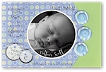 Scrapbook Photo Birth Announcements - Circles Boy