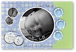 Scrapbook Photo Birth Announcements - Circles Collage Boy