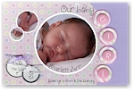 Scrapbook Photo Birth Announcements - Circles Collage Girl
