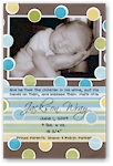 Scrapbook Photo Birth Announcements - Mod Dots Boy