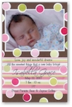 Scrapbook Photo Birth Announcements - Mod Dots Girl