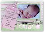 Scrapbook Photo Birth Announcements - Olivia
