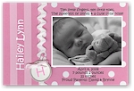 Scrapbook Photo Birth Announcements - Pink Playful Polka Dots