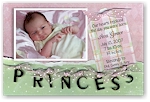 Scrapbook Photo Birth Announcements - Princess