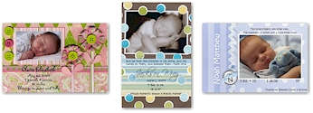 Scrapbook-inspired Photo Birth Announcements