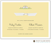 Stacy Claire Boyd Birth Announcement - Sweet Bunnies with Ribbon (I2SB0463)