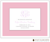 Stacy Claire Boyd Birth Announcement - Simple Border - Pink (I2SB0661)