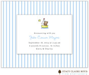Stacy Claire Boyd Birth Announcement - Stripe - Blue (I2SB0682)