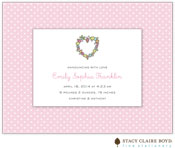 Stacy Claire Boyd Birth Announcement - Swiss Dot - Pink (I2SB0701)