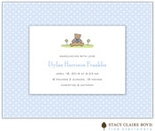 Stacy Claire Boyd Birth Announcement - Swiss Dot - Blue (I2SB0702)